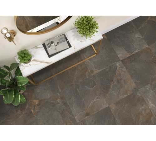 Керамогранит New Trend D60223M Stoncrete Сopper 60x60 коричневый матовый / карвинг под камень