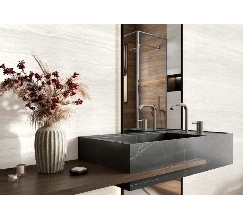 Керамогранит LCM 60120TVW01M Травертин Ворлд айвори / Travertine World Ivory 60×120