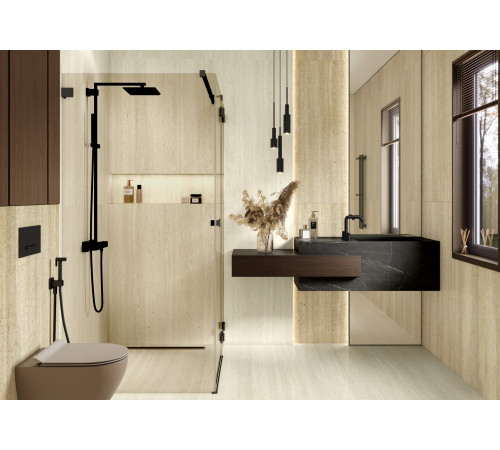 Керамогранит LCM 60120TVW01M Травертин Ворлд айвори / Travertine World Ivory 60×120