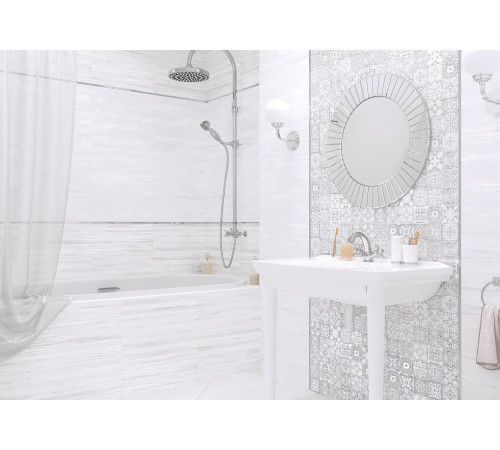Керамогранит New Trend FT4BLR00 Blur White 41x41 белый глянцевый под камень