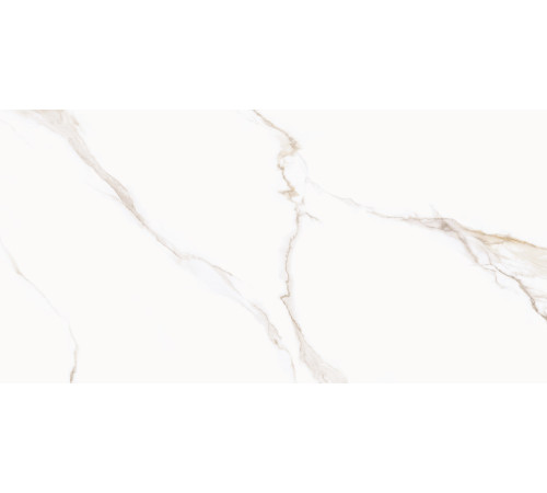 Керамогранит Delacora 60120CMI01 Calacatta Milazzo Gold Sugar 60x120 белый лаппатированный под мрамор