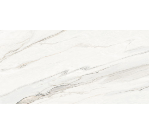Керамогранит Delacora 60120CMN01 Calacatta Monsoon Sugar 60x120 белый лаппатированный под мрамор