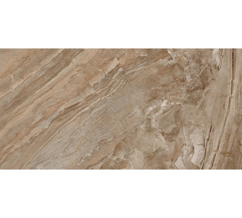 Керамогранит LCM 60120NAM21P Namibia Marron 60x120 коричневый полированный под мрамор