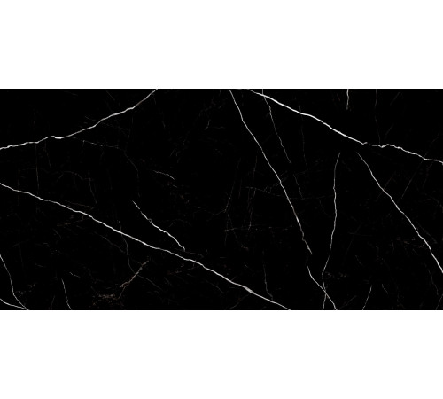 Керамогранит LCM 60120TWN99HG Twinstone Black 60x120 черный суперполированный под мрамор