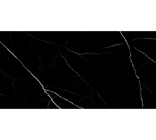 Керамогранит LCM 60120TWN99HG Twinstone Black 60x120 черный суперполированный под мрамор