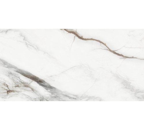 Керамогранит Delacora D120208M Carrara Cersei 60x120 белый / серый матовый / карвинг под мрамор