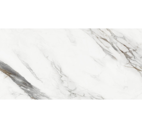 Керамогранит Delacora D120208M Carrara Cersei 60x120 белый / серый матовый / карвинг под мрамор