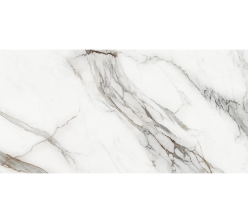 Керамогранит Delacora D120208M Carrara Cersei 60x120 белый / серый матовый / карвинг под мрамор