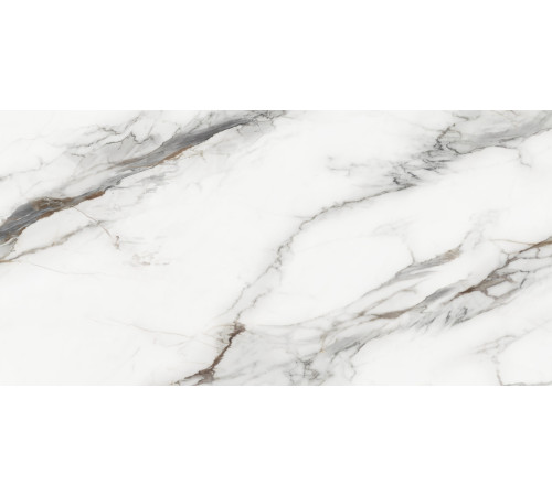 Керамогранит Delacora D120208M Carrara Cersei 60x120 белый / серый матовый / карвинг под мрамор