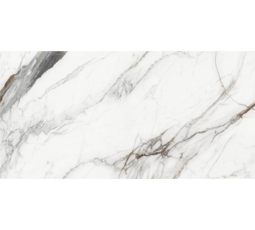 Керамогранит Delacora D120208M Carrara Cersei 60x120 белый / серый матовый / карвинг под мрамор