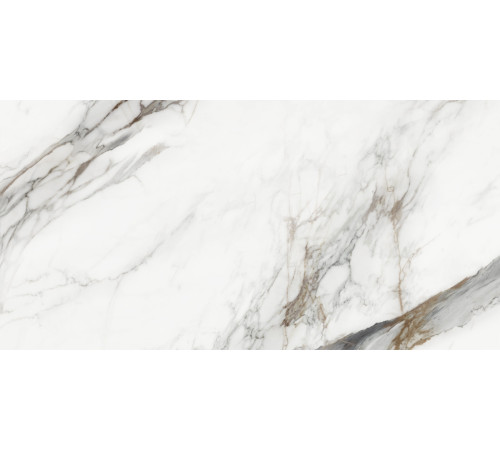 Керамогранит Delacora D120208M Carrara Cersei 60x120 белый / серый матовый / карвинг под мрамор