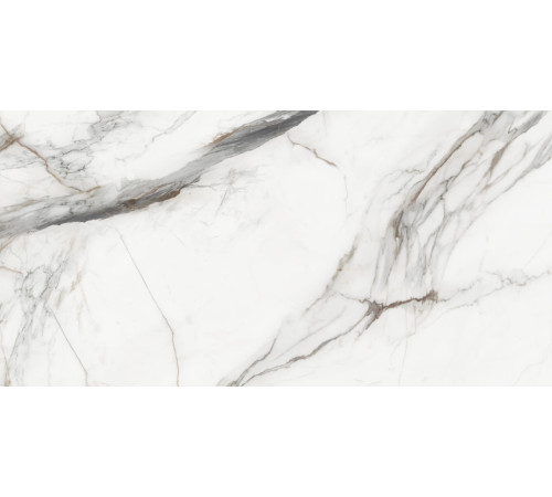 Керамогранит Delacora D120208M Carrara Cersei 60x120 белый / серый матовый / карвинг под мрамор