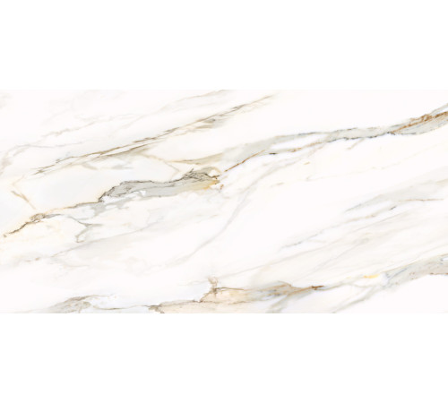 Керамогранит Delacora D12054M Omega Gold 60x120 белый матовый под мрамор