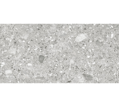 Керамогранит Alma Ceramica GFU60120HOL70R Holly 60x120 серый глазурованный матовый под камень / терраццо