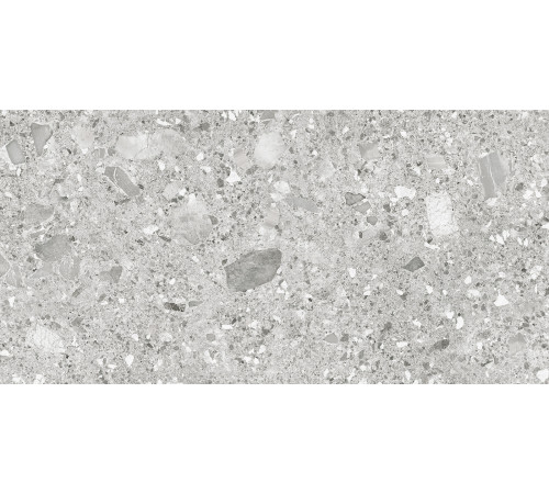 Керамогранит Alma Ceramica GFU60120HOL70R Holly 60x120 серый глазурованный матовый под камень / терраццо