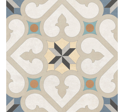 Керамогранит New Trend GP2020DGA11 Design Art Damask 20x20 микс матовый с орнаментом