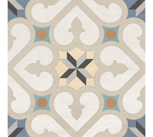 Керамогранит New Trend GP2020DGA11 Design Art Damask 20x20 микс матовый с орнаментом