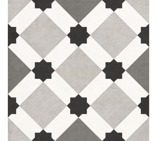 Керамогранит New Trend GP2020DNN05 Design Art Emilio 20x20 микс матовый с орнаментом