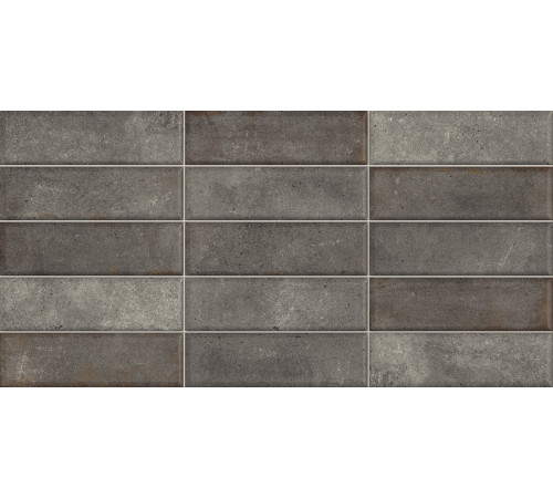 Плитка настенная Elbrus Brick Graphite WT36ELR17 300x600x9 Матовая