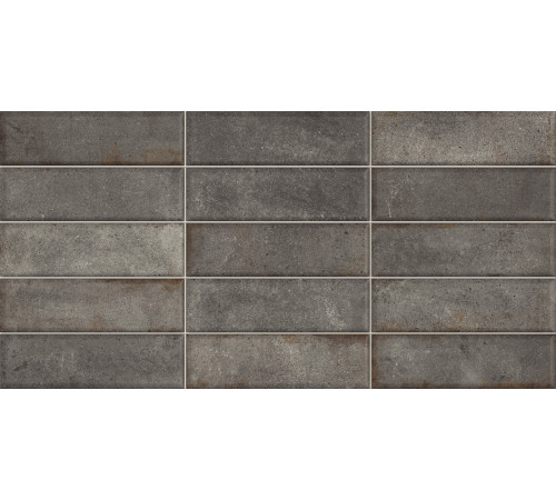 Плитка настенная Elbrus Brick Graphite WT36ELR17 300x600x9 Матовая