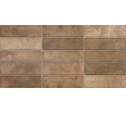 Плитка настенная Elbrus Brick Marron WT36ELR31 300x600x9 Матовая