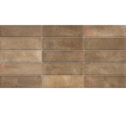 Плитка настенная Elbrus Brick Marron WT36ELR31 300x600x9 Матовая