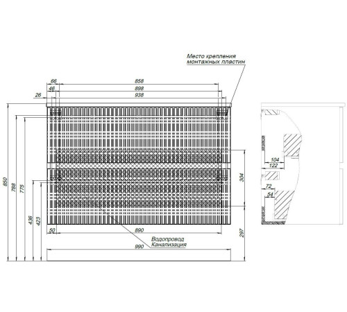 Тумба под раковину Aquanet Джейн 100 маренго