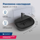 Раковина накладная Aquanet Lake-2-MB 50 черный матовый