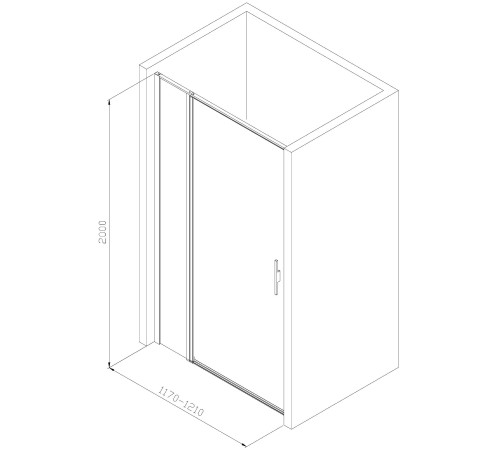 Душевая дверь Allen Brau Priority 120 3.31008.BA серебро браш