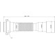 Гибкое соединение Aquanet 1 1/2'' x 40/50мм