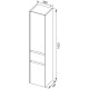 Пенал Aquanet Бруклин 35 L белый глянец