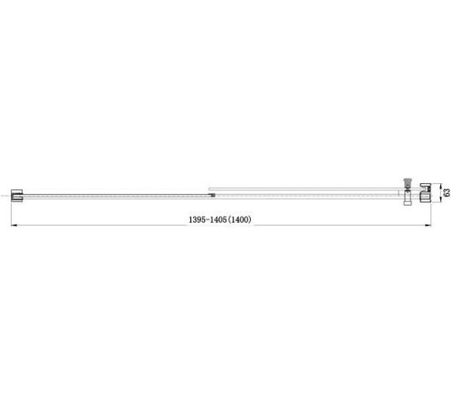 Душевая дверь Aquanet Delta NPE6121 140, прозрачное стекло