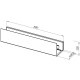 Полка Aquanet Магнум 50x12 черная матовая, с крючками