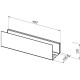 Полка Aquanet Магнум 40x12 черная матовая
