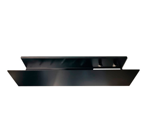 Полка Aquanet Магнум 50x12 черная матовая, с крючками