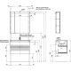 Тумба под раковину Aquanet Алвита New 80 2 ящика, белый матовый