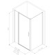 Душевой уголок Allen Brau Priority 120x80 3.31033.BBA + 3.31042.BBA черный браш