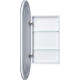 Зеркальный шкаф Aquanet Монте 40 белый, с LED подсветкой