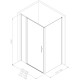 Душевой уголок Allen Brau Priority 90x100 3.31026.BA + 3.31047.BA серебро браш