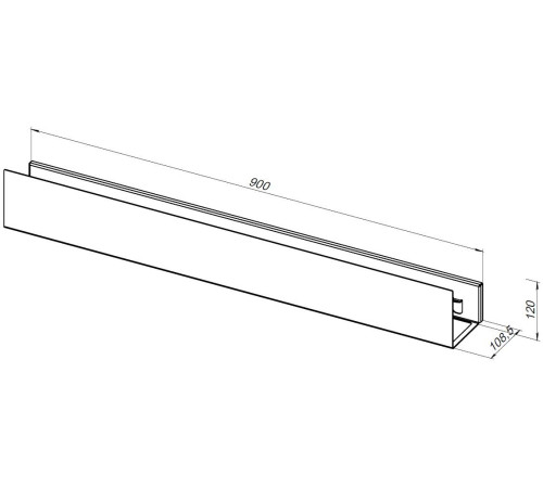 Полка Aquanet Магнум 90x12 черная матовая, с крючками